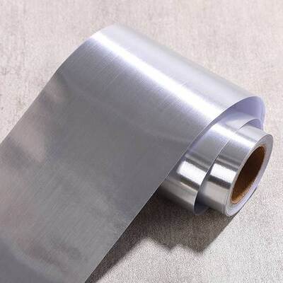 WG6233 Bright Silver Aluminium Foil Paper Water Based Adhesive with White Glassine Liner