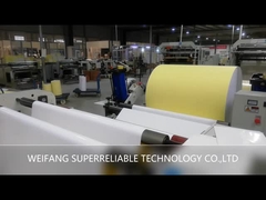 ステッカー ペーパー シートの鋳造物は黄色い色のシリコーンのクラフト紙HM0111とアート ペーパーに塗った