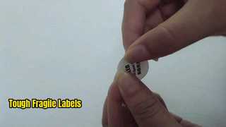 壊れやすい紙ラベル素材
